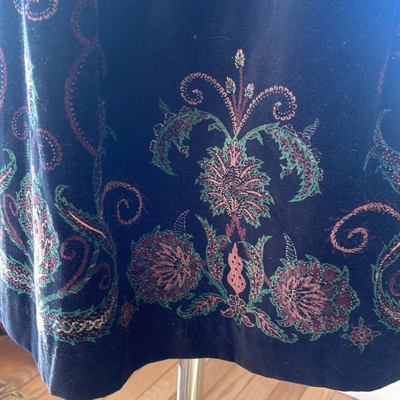 VINTAGE VELVET 1970’s Skirt SZ 4 - Picture 5 of 10